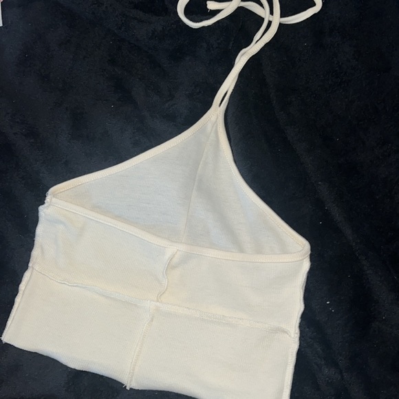 cream halter neck top - Picture 2 of 2